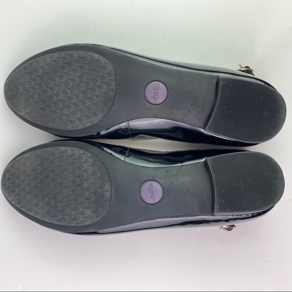 Ballet Flats, Ankle Strap, Comfort Sole, Genuine Patent Leather, by Me Too, GUC - Picture 9 of 14